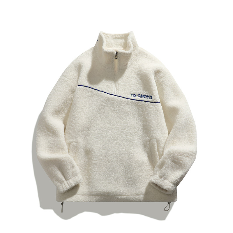 916-933-P1002025冬装新款套头大码羊羔毛棉衣白底M-5XL,男装棉衣,星座916