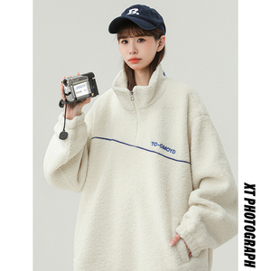 916-933-P100 冬款美式套头大码 羊羔毛棉衣 中性M-5XL，男装棉衣，星座916