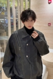 916-961-特P98无差价秋装新款美式大码PU皮衣夹克港风M-5XL，男装夹克，星座916