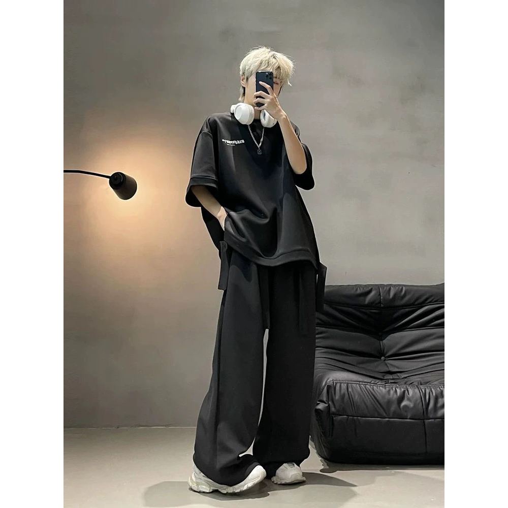 916-986-特P65无差价网图现货直播品质夏装套装短袖+长裤，男装休闲套装，星座916