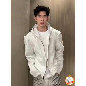 916-W96绒-特P78 薄款W96-特P68 现货 秋冬重磅机车连帽卫衣 网图图片