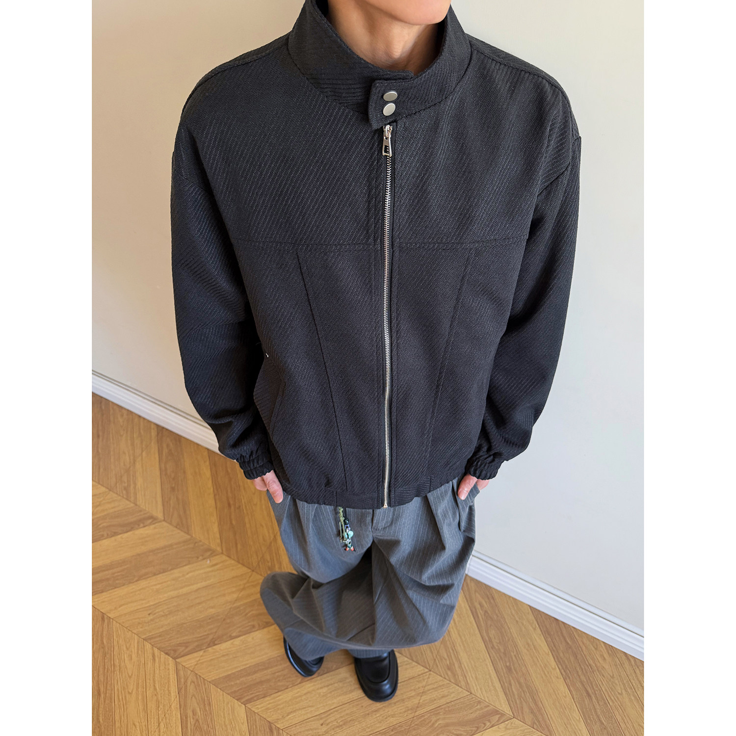 916-8005-特P85无差价现货2026春装新款美式复古条纹夹克高街，男装夹克，星座916