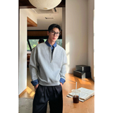 916-W97-特P58无差价现货重磅新款拼接假两件卫衣网图，男装卫衣，星座916