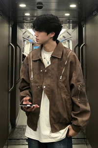 916-961-特P98无差价 秋装 美式大码PU皮衣夹克 港风M-5XL 非网图图片