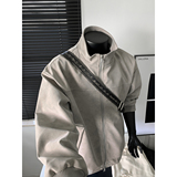 916-979-特P70无差价春装美式PU皮衣夹克双拉链头外套假模，男装夹克，星座916