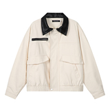 916-8003-特P88无差价2026春装新款古典轮廓撞色翻领夹克白底，男装夹克，星座916