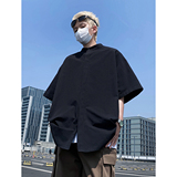 916-C66-特P35无差价棉可二开夏装中式短袖衬衫高街M-5XL，男装衬衫，星座916
