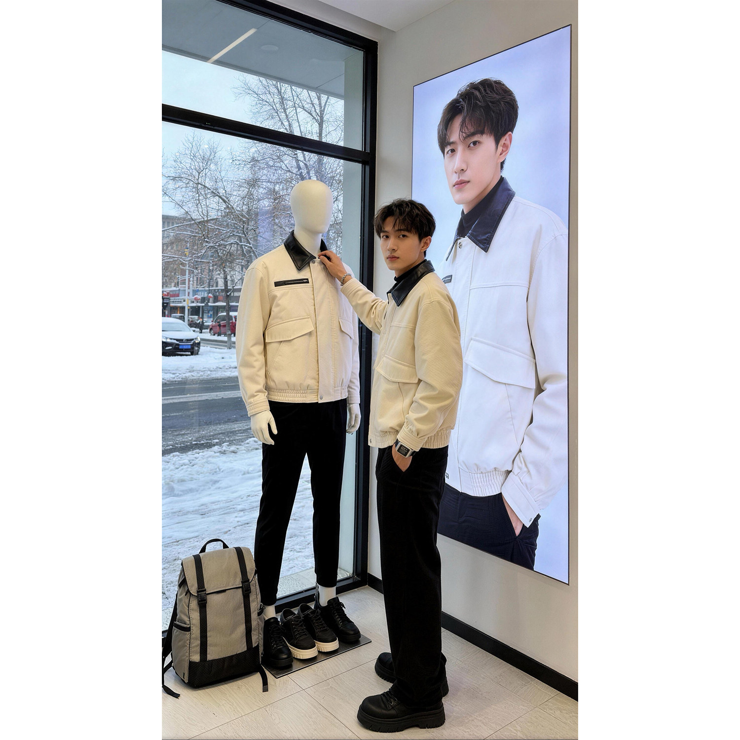 916-8003-特P88无差价棉2026春装美式撞色翻领夹克自制图，男装夹克，星座916