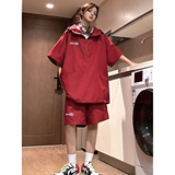 916-955-特P58无差价夏装连帽短袖T恤短裤大码套装中性M-5XL，男装T恤，星座916