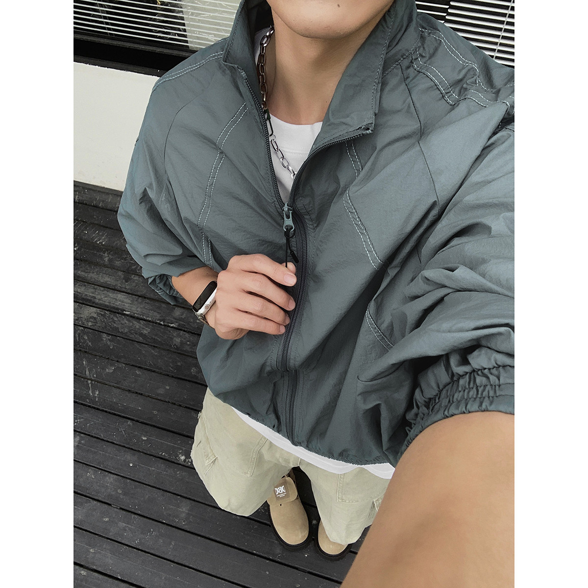 916-983-特P45无差价夏装新款运动美式轻薄夹克防晒衣高街，男装夹克，星座916