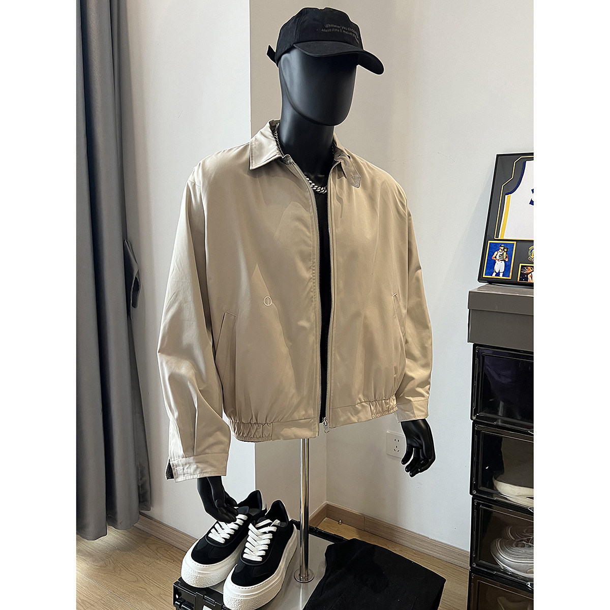 916-969-特P90无差价春装新款双面穿哈灵顿两面穿夹克假模，男装夹克，星座916