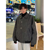 916-961-特P70无差价春装新款美式大码PU皮衣夹克外套港风M-5XL，男装夹克，星座916