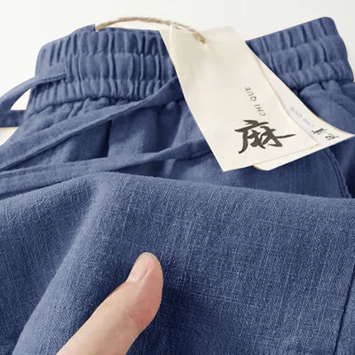 纯亚麻男士休闲裤夏季薄款