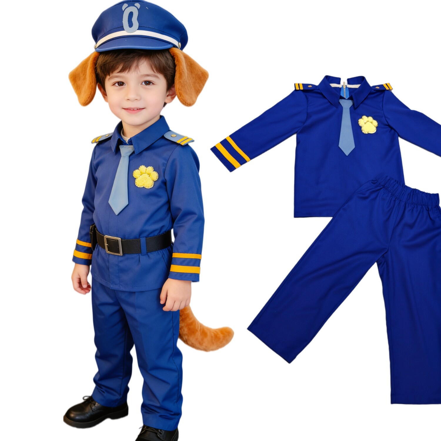 儿童警长拉布拉多狗狗cosplay服装男童生日礼物制服演出服万圣节