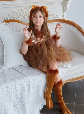 儿童服装狮子王网纱蓬蓬裙幼儿园六一话剧演出服女童演讲口才童装
