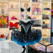 仙童堡定制儿童黑色钻石芭蕾舞TUTU裙专业表演服银灰色湖蓝蓬蓬裙