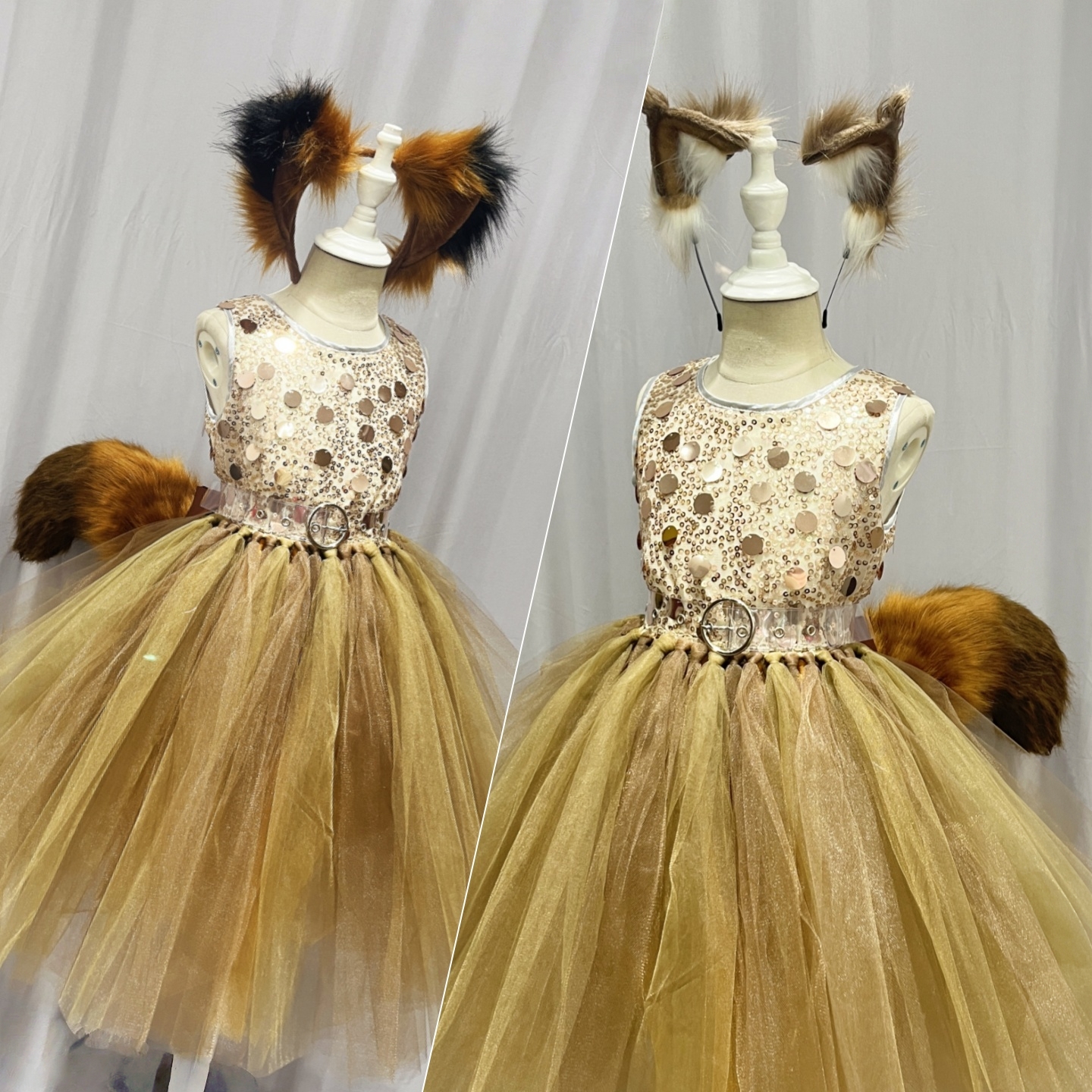 女童动物舞台狐狸松鼠高级演出服