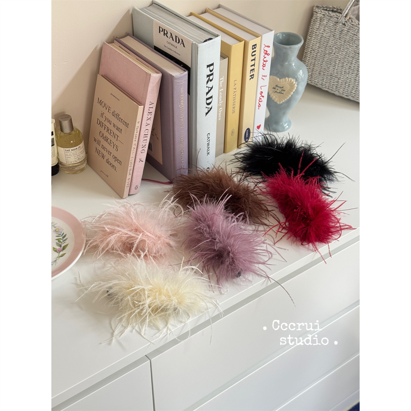 CCCRUI原创！超仙美鸵鸟羽毛香蕉夹高级气质发夹时尚马尾竖夹发饰,饰品/流行首饰/时尚饰品新,发饰,淘宝优惠券,粉丝福利购,淘宝优惠卷