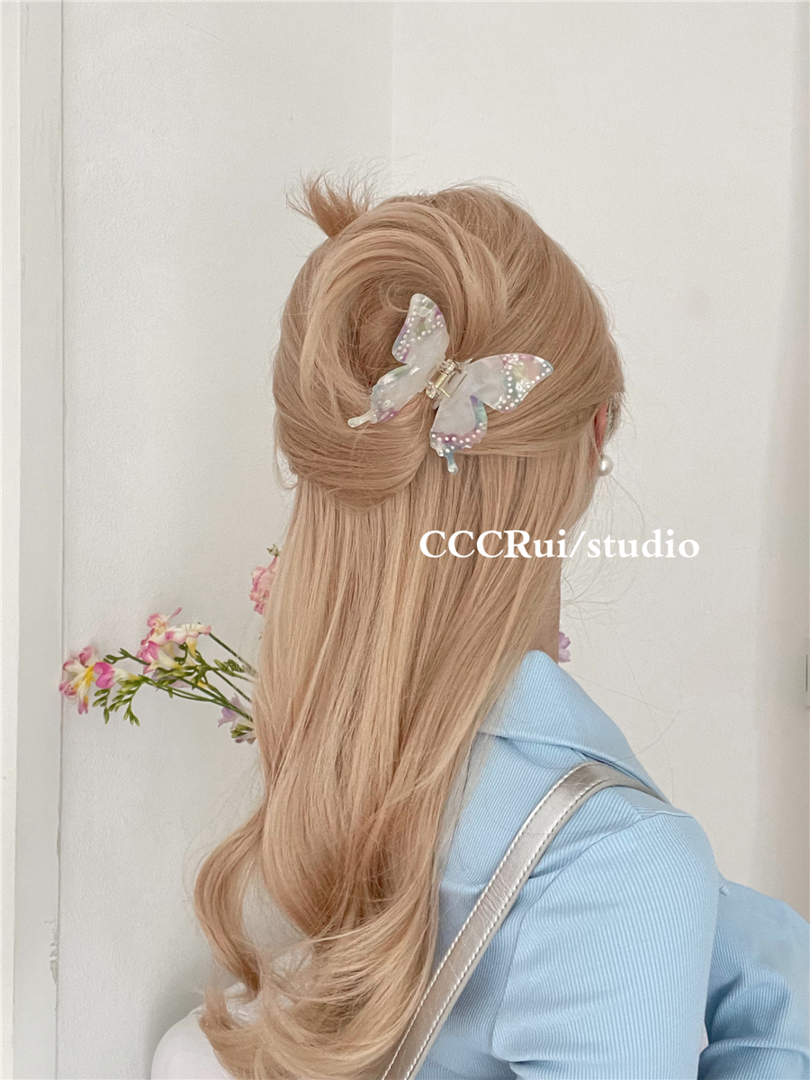 CCCRUI超仙小众设计醋酸蝴蝶抓夹