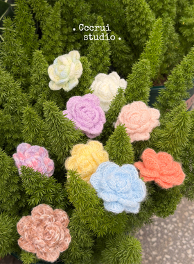 CCCRUI原创设计！手工马海毛立体花朵胸针胸花高级感气质精致头绳