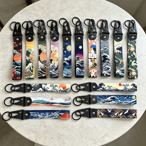 JDM和风海浪钥匙圈钥匙扣