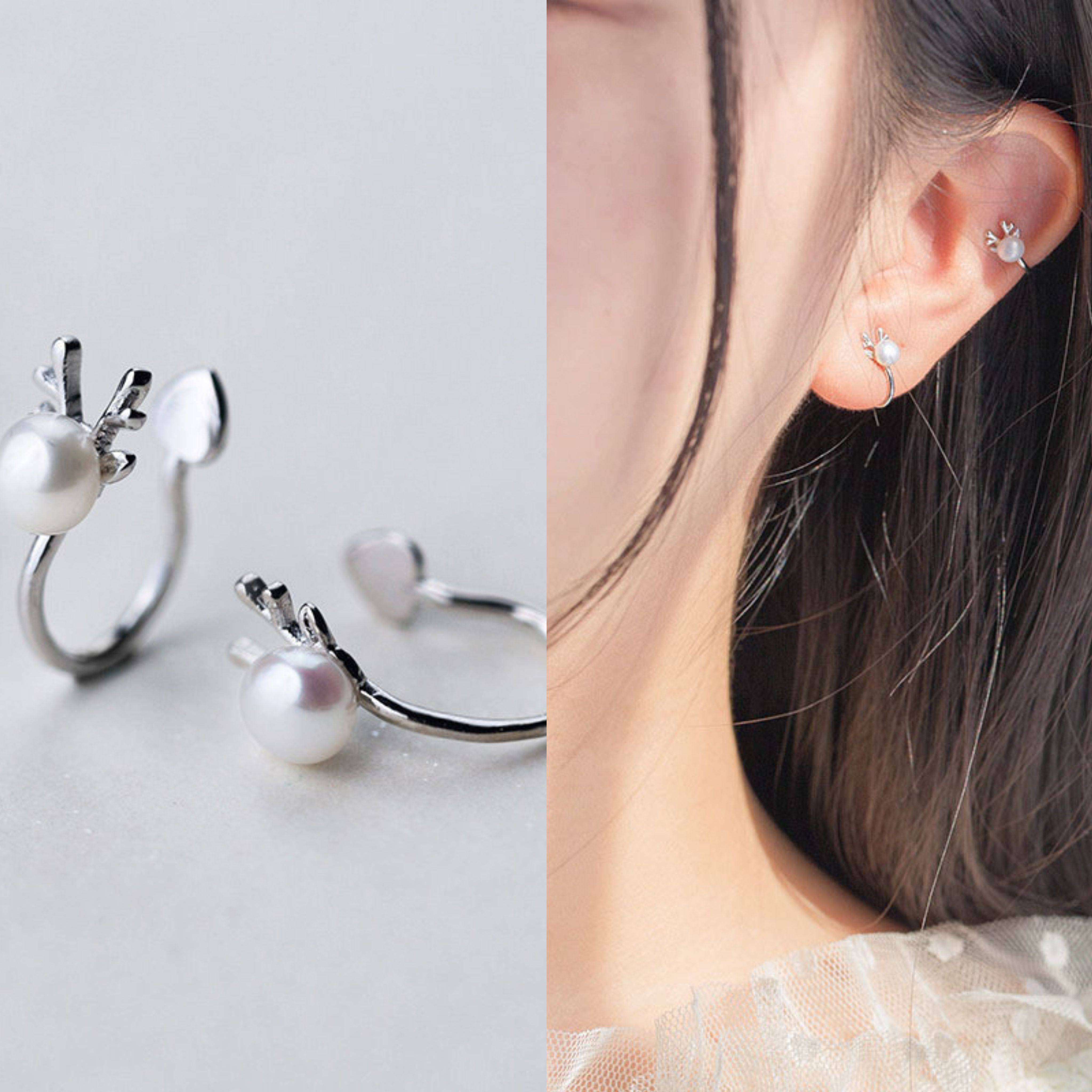 「小鹿角」无耳洞森系小麋鹿耳夹无耳洞女高级感简约耳骨夹,饰品/流行首饰/时尚饰品新,耳夹,淘宝优惠券,粉丝福利购,淘宝优惠卷