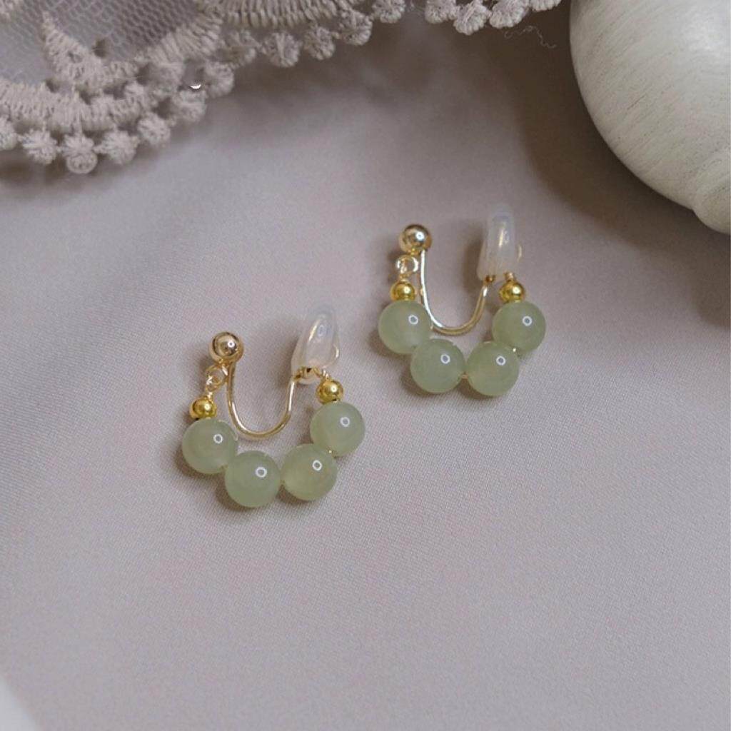 「青山烟雨」无耳洞国风蚊香盘耳夹串珠耳环吊环复古气质百搭女款,饰品/流行首饰/时尚饰品新,耳夹,淘宝优惠券,粉丝福利购,淘宝优惠卷