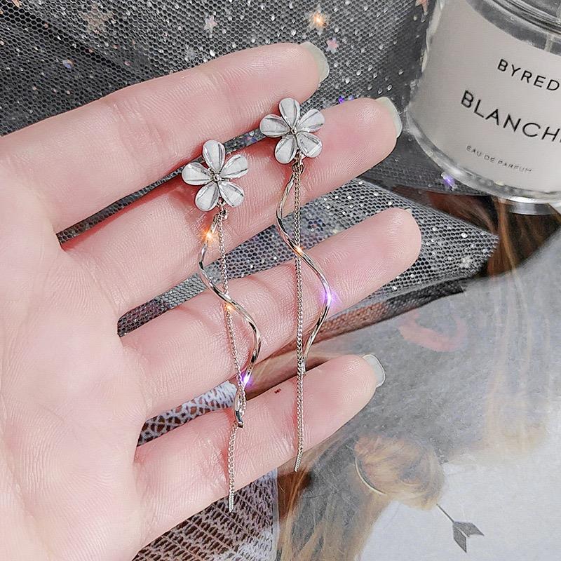 花朵流苏无耳洞蚊香盘耳夹