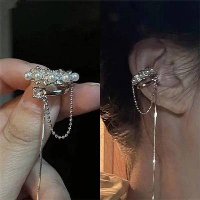 甜酷流苏长款无耳洞耳骨夹