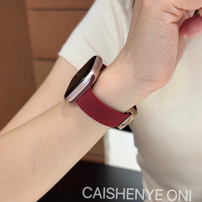 适用苹果手表iwatch11磁吸细版尼龙表带s10柔软透气applewatch9SE