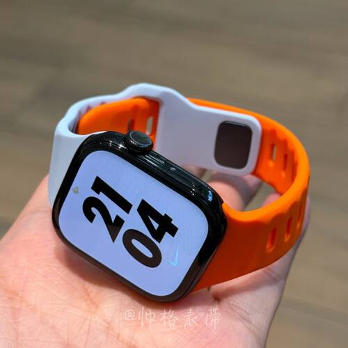 东倒西歪硅胶适用苹果手表表带AppleWatchS11iwatch8910se3ultra