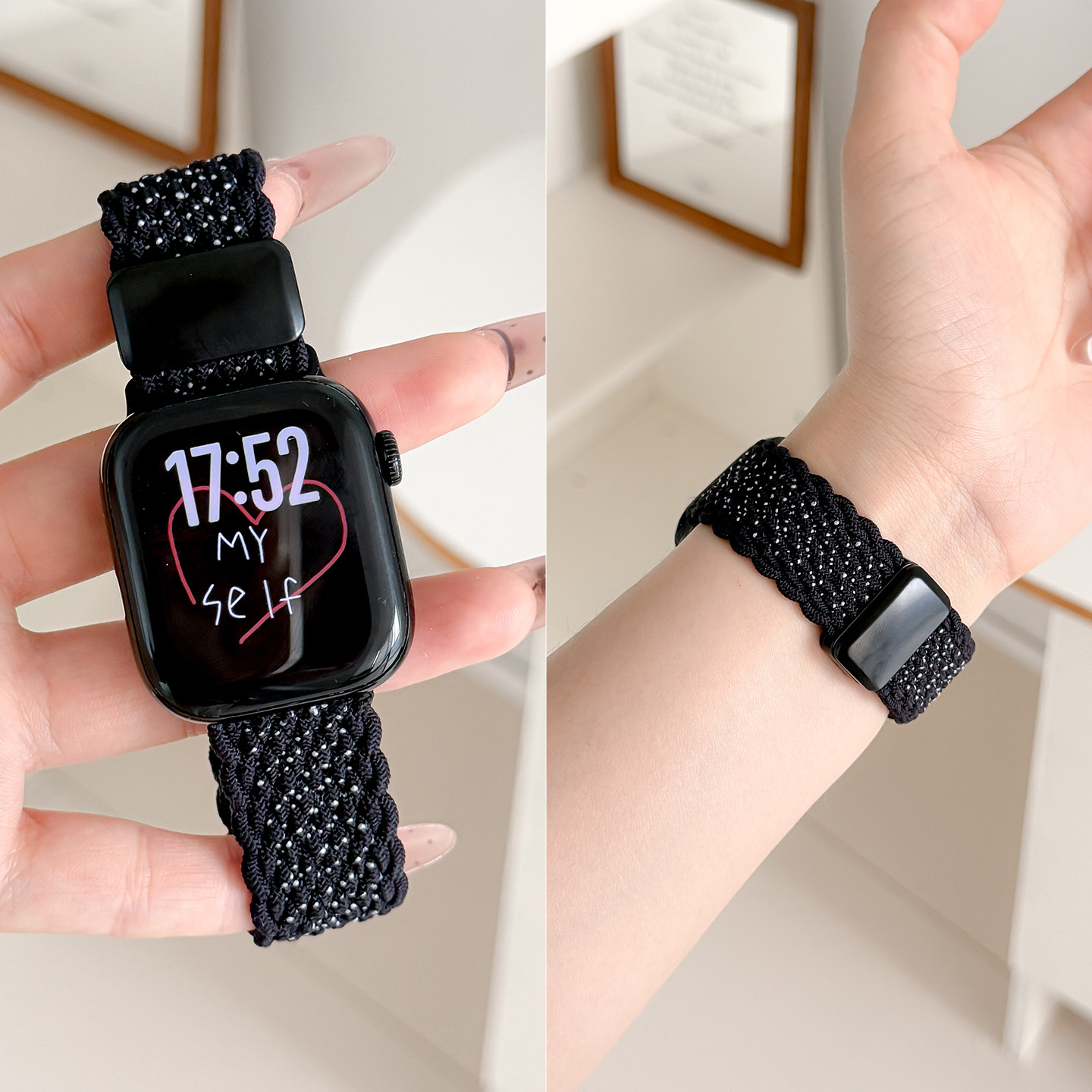 适用iWatch11/10表带苹果Apple Watch10编织磁吸扣S9尼龙S8男女se图片