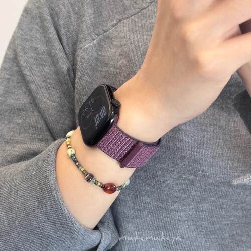 梅子色回环适用iWatch10987表带