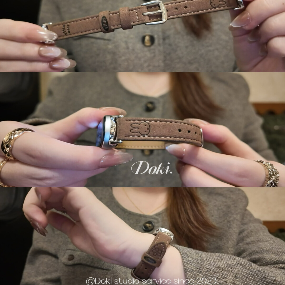 可爱卡通麂皮米菲兔表带适用于小米手环10nfc98小米9pro8pro红米