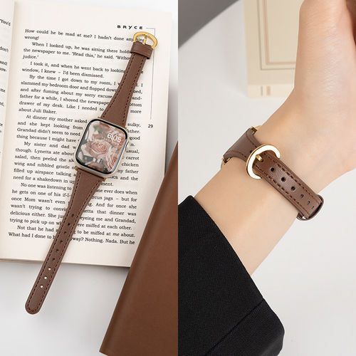 适用苹果iwatch11表带SE3皮s109华为fit5小米1098pro高级fit4男女