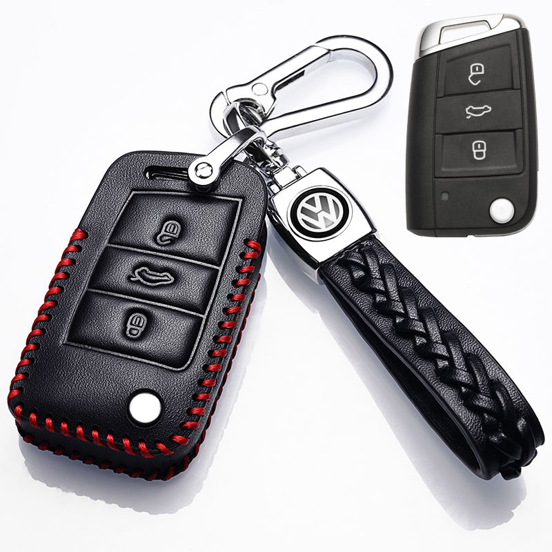 专用2021/21/23款大众宝来PLUS自动手动汽车真皮钥匙套男女包扣