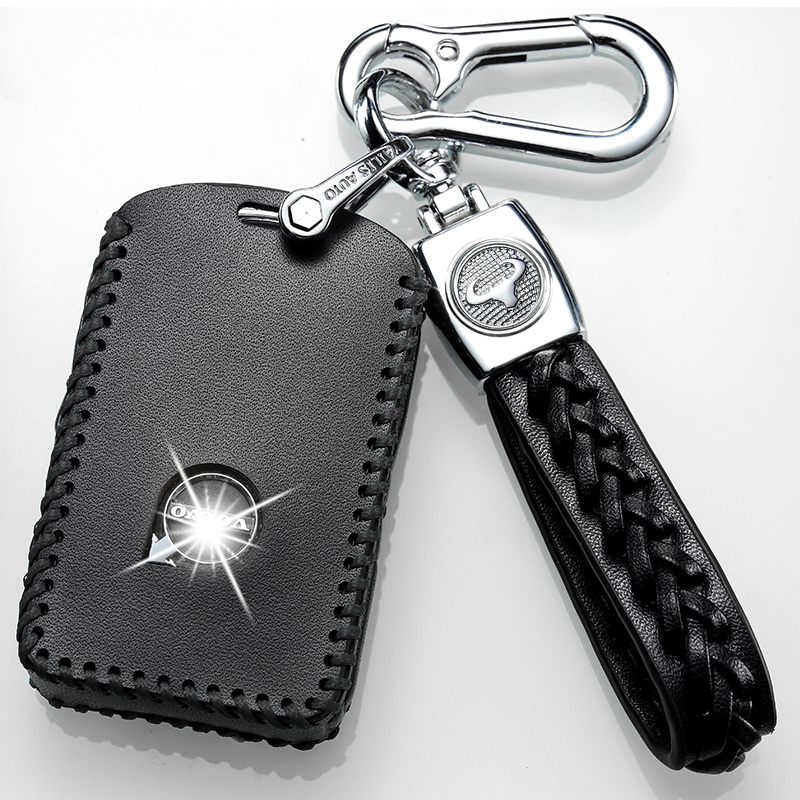 沃尔沃XC60钥匙套2020款XC40新能源S90真皮汽车钥匙包XC90专用扣