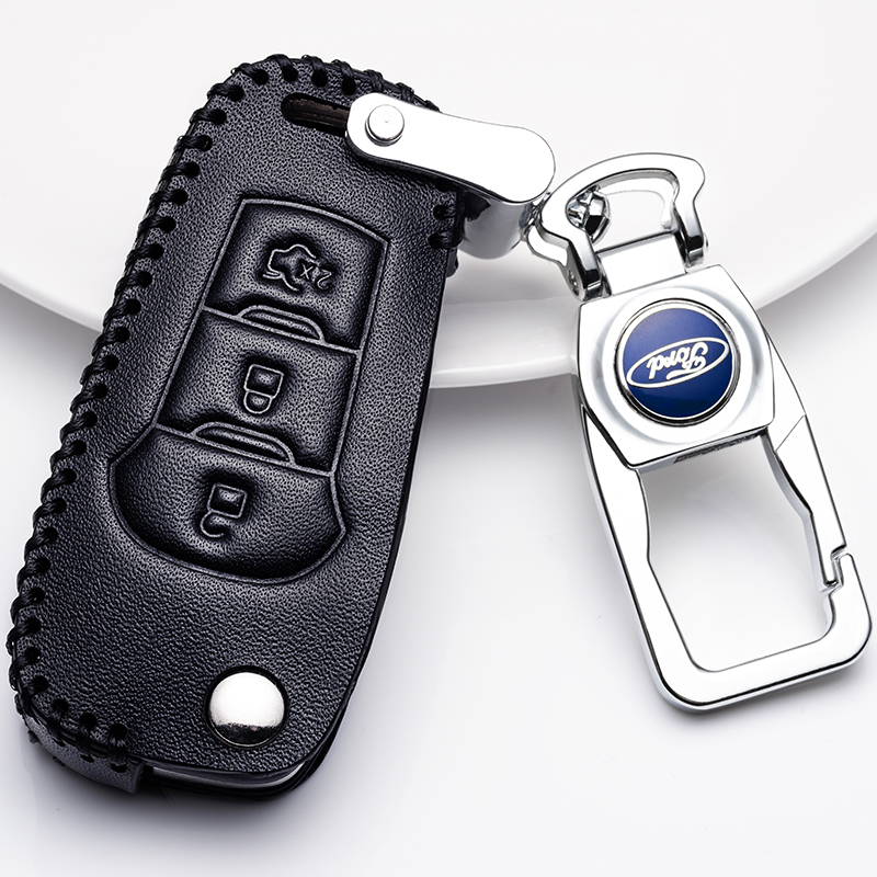 福特福睿斯钥匙套高档真皮专用钥匙包时尚个性全包装饰车钥匙扣女