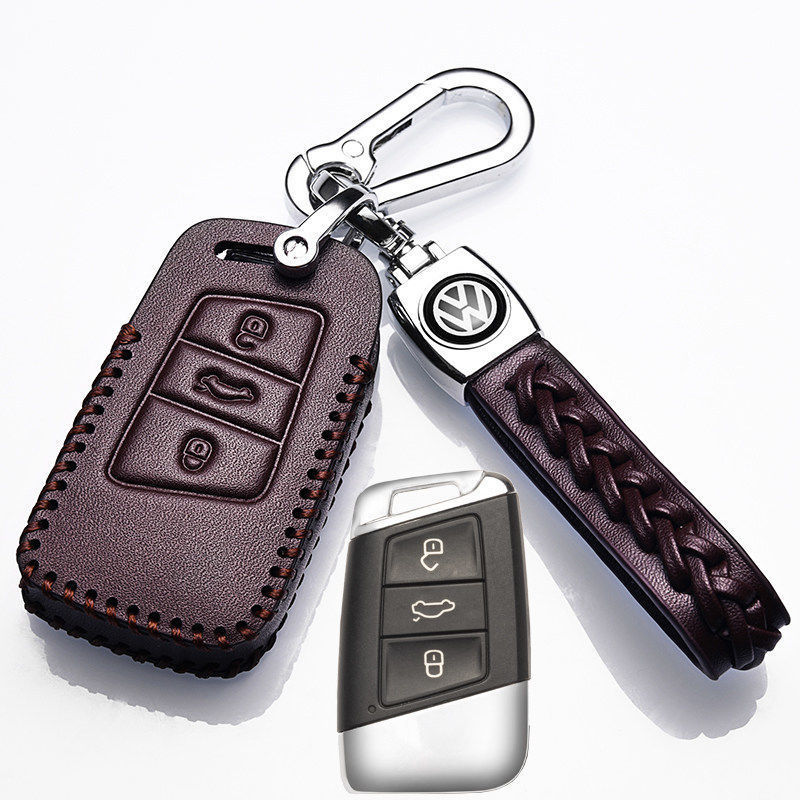 专用2019/20/21/23年款大众CC330T/380T车真皮钥匙套高档扣男女包