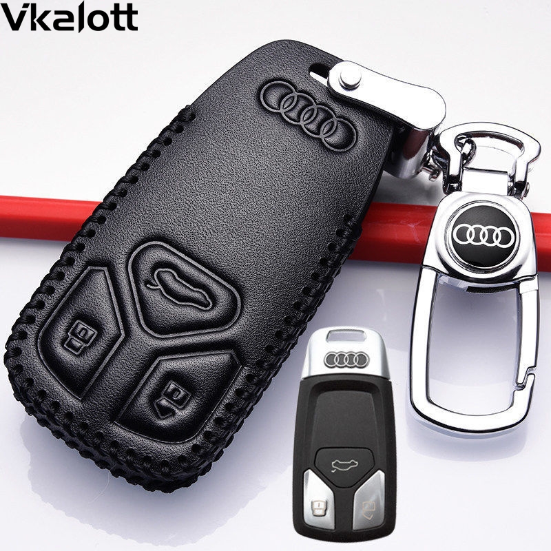 适用于奥迪A4L钥匙套2022款福斯奥迪a4l车真皮钥匙包21款20款19包