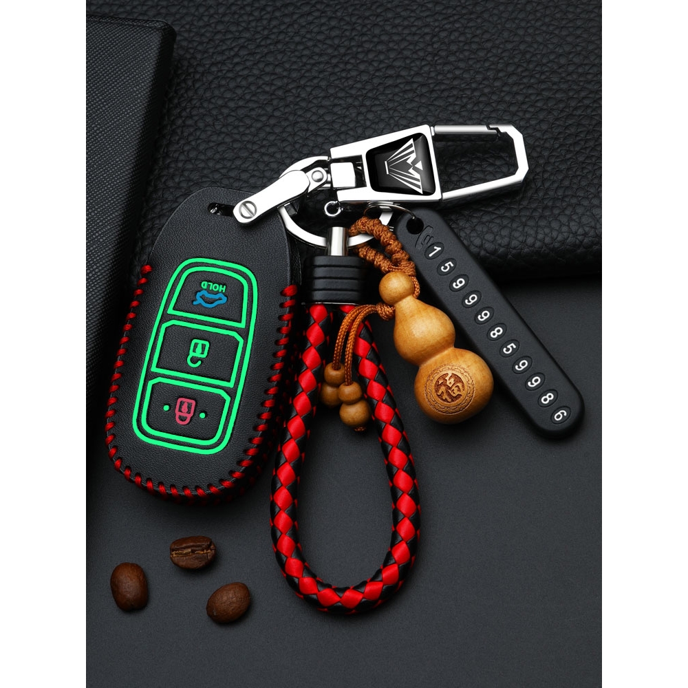 北京现代ix35钥匙套伊兰特领动菲斯塔悦动ix25悦纳车高档包专用扣