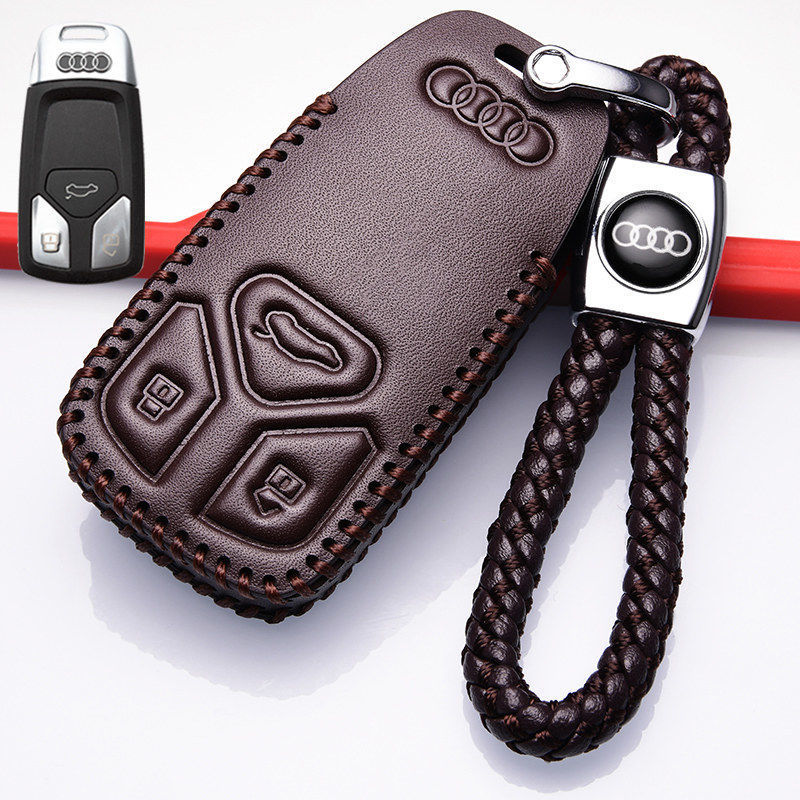 2022款奥迪A4L专用真皮钥匙包扣20款19款奥迪A4L专用高档钥匙包套