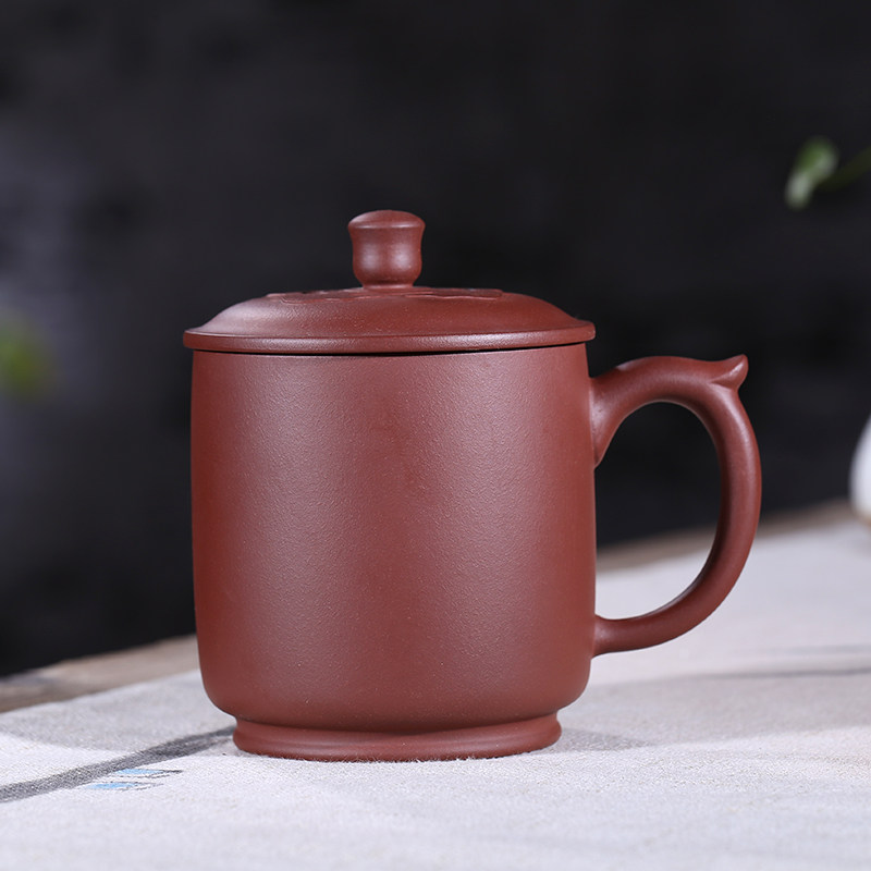 宜兴紫砂杯盖杯功夫茶具茶杯泡茶杯子办公杯礼品杯免费定制刻字