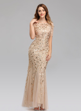 Club dress Sequin Maxi Birthday Party Evening Dress 欧美风裙