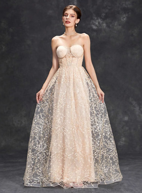 礼服长裙修身显瘦超仙晚礼服 wedding party dress evening gown