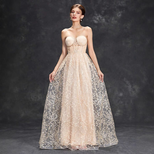 礼服长裙修身显瘦超仙晚礼服 wedding party dress evening gown
