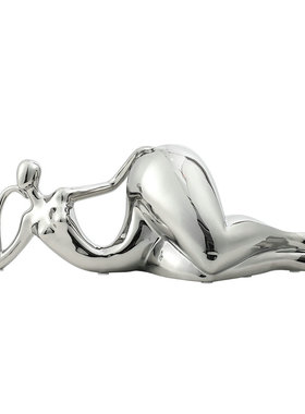 现代轻奢创意极简人像陶瓷摆件酒店玄关电视柜售楼处家居艺术装饰