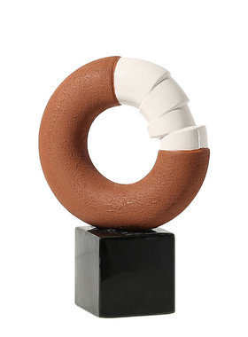 现代抽象彩色陶瓷摆件酒店样板间客厅电视柜玄关桌面装饰工艺品