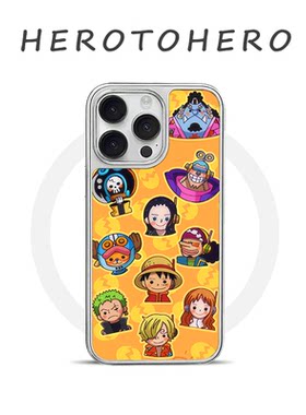 海贼王草帽一伙适用苹果18promax手机壳磁吸iPhone17新款原创16卡通动漫15好看个性14华为小米手机壳全包小众