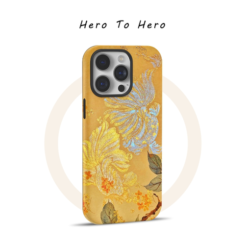 新中式招财锦鲤适用苹果17promax手机壳磁吸iPhone16好运金鱼15小众高级14新年13华为OPPO小米手机壳艺术蛇年